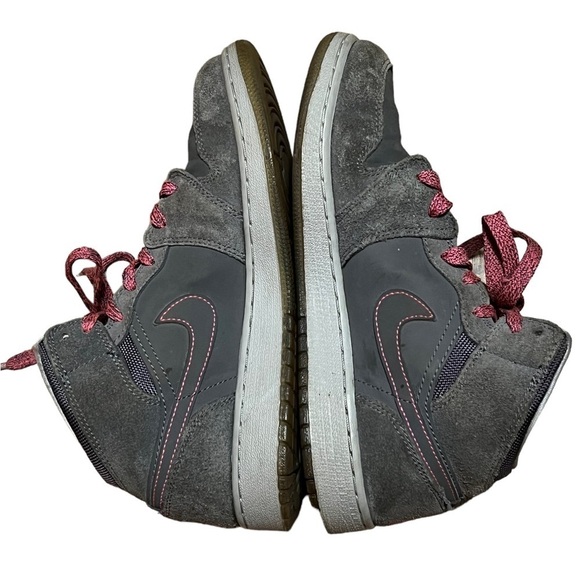 Nike Air Jordan 1 mid gg high top dark grey and hyper pink - Picture 5 of 13